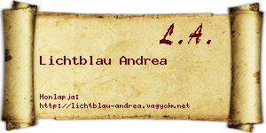 Lichtblau Andrea névjegykártya